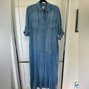 Chicos Denim Maxi Dress size 2.5